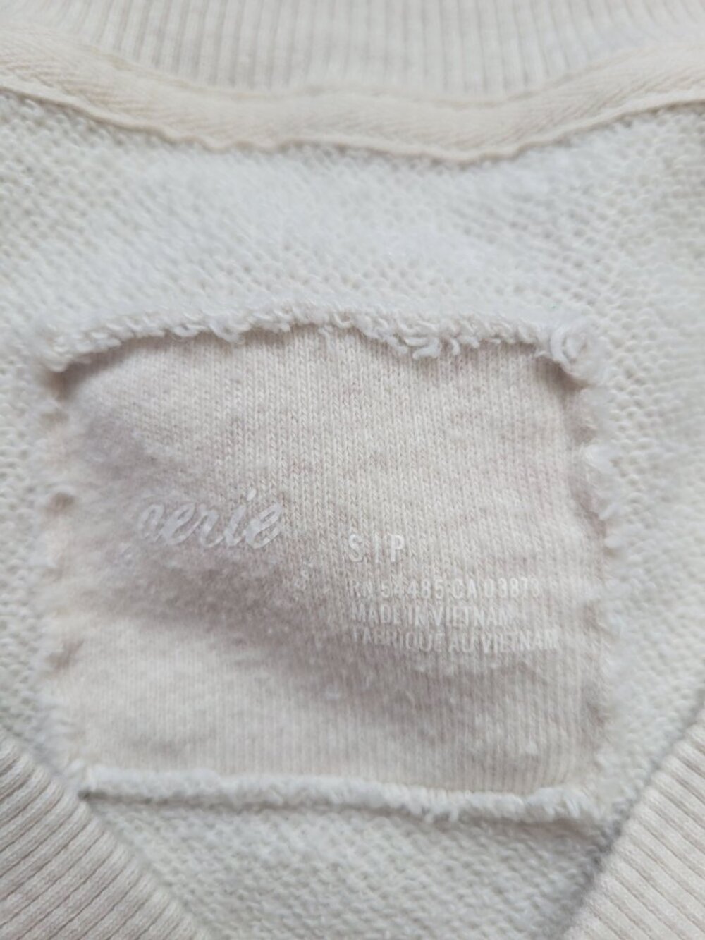 Aerie Vacay Every Day V Neck off White Sweatshirt Size S Casual Everyday Wear - Picture 7 of 10